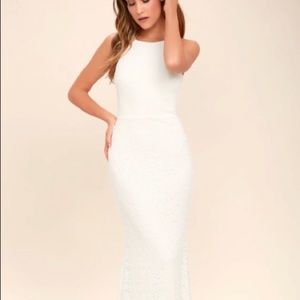Lulus white lace dress